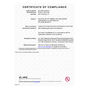 ECF Series Flexible Couplings UL Certification